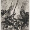 Adolphe HERVIER - Barques de pêche (environs de Caen), ca 1862-1864
