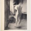 Armand BERTON - Femme nue debout, de dos, devant une psychée, ca 1910