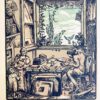 Gabriel BELOT - (Autoportrait de l'artiste dans l'atelier), ca 1920