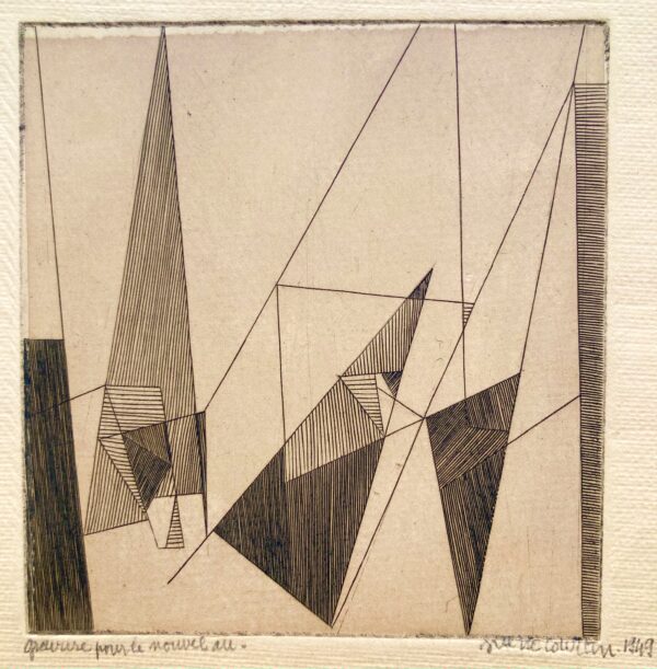Pierre COURTIN - Gravure pour le nouvel an, 1949