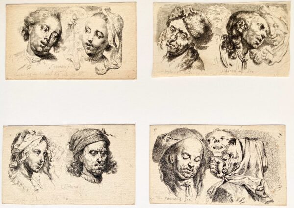 Johann Eleazar Zeissig dit SCHENAU - Groupes de têtes, 1765