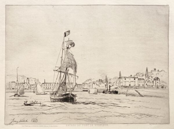 Johan Barthold JONGKIND - Entrée du port de Honfleur, 1863