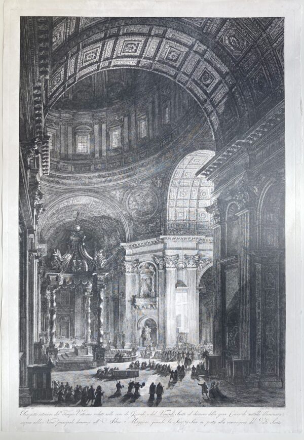 Francesco PIRANESI - Intérieur de Saint Pierre avec l'illumination de la Croix, 1787