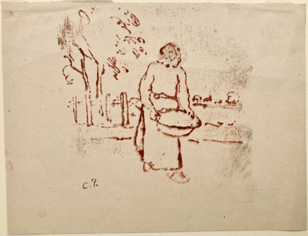 Camille PISSARRO - Paysanne portant une corbeille, ca 1900