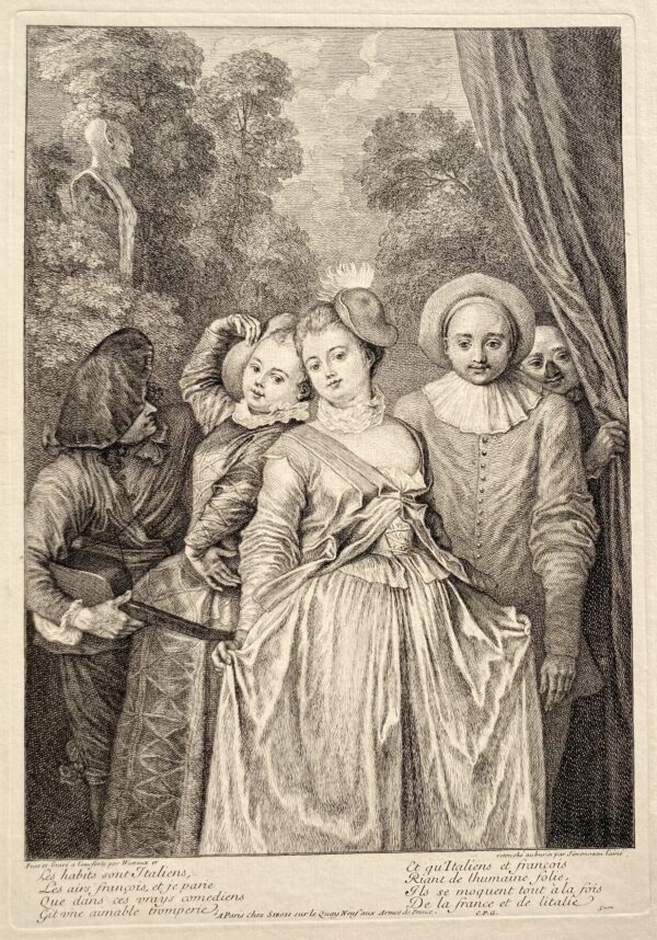 Jean Antoine WATTEAU et Charles SIMONNEAU - Les habits sont italiens, ca 1720
