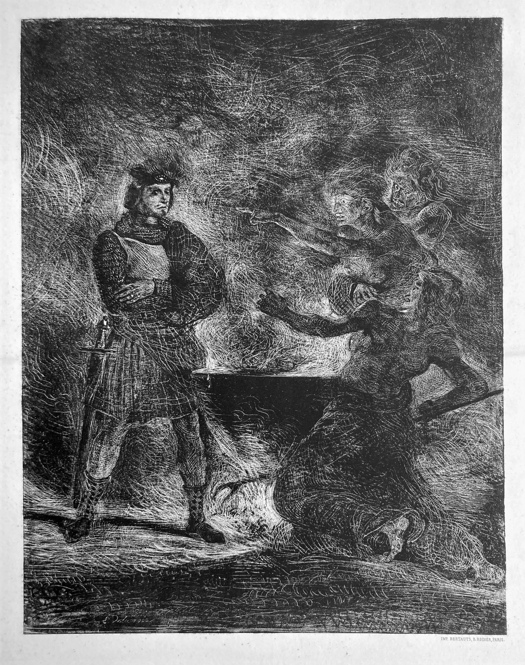 Eugène DELACROIX - Macbeth consultant les sorcières, 1825