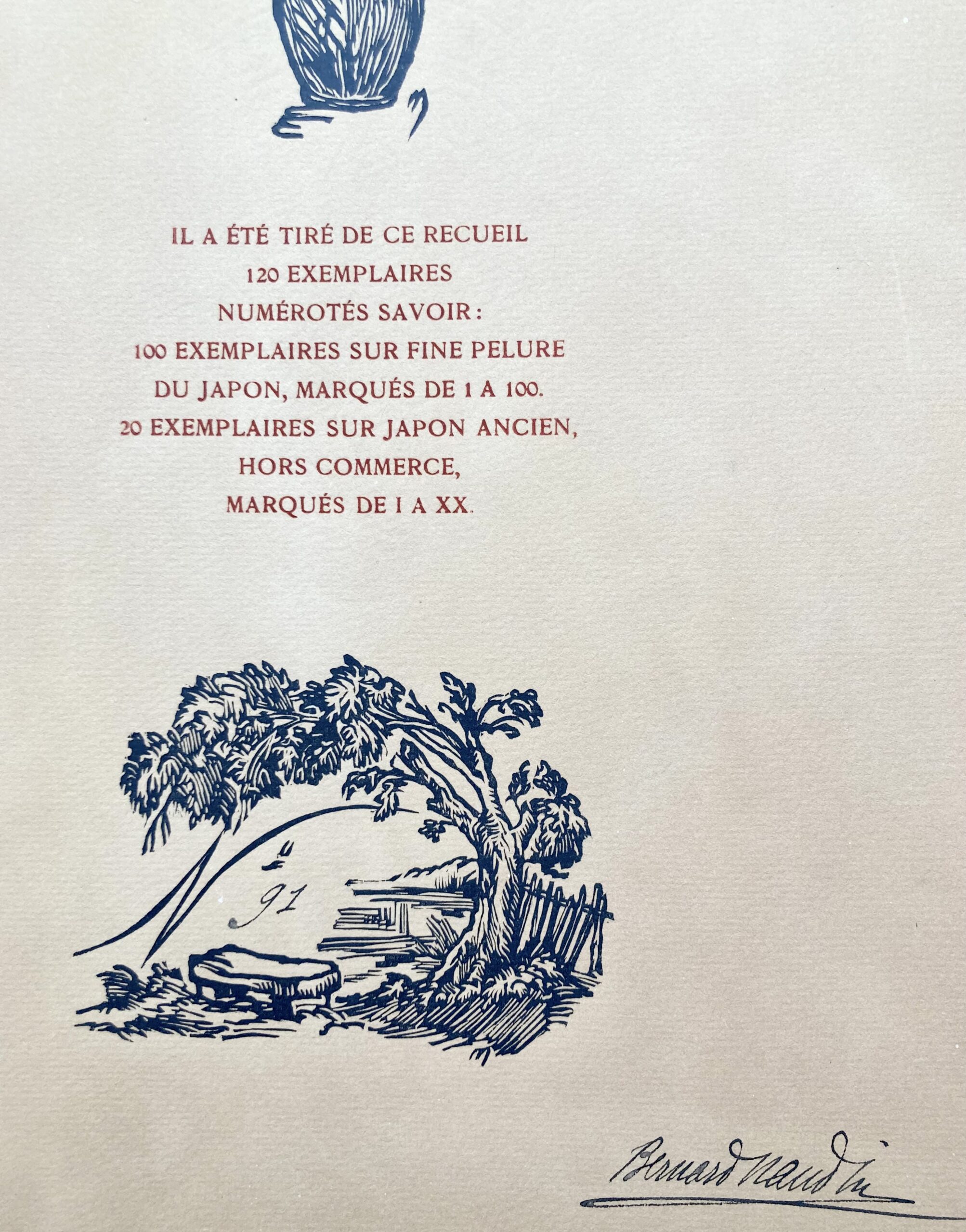 Bernard NAUDIN - "Six bois composés et gravés au canif par Bernard Naudin", 1920