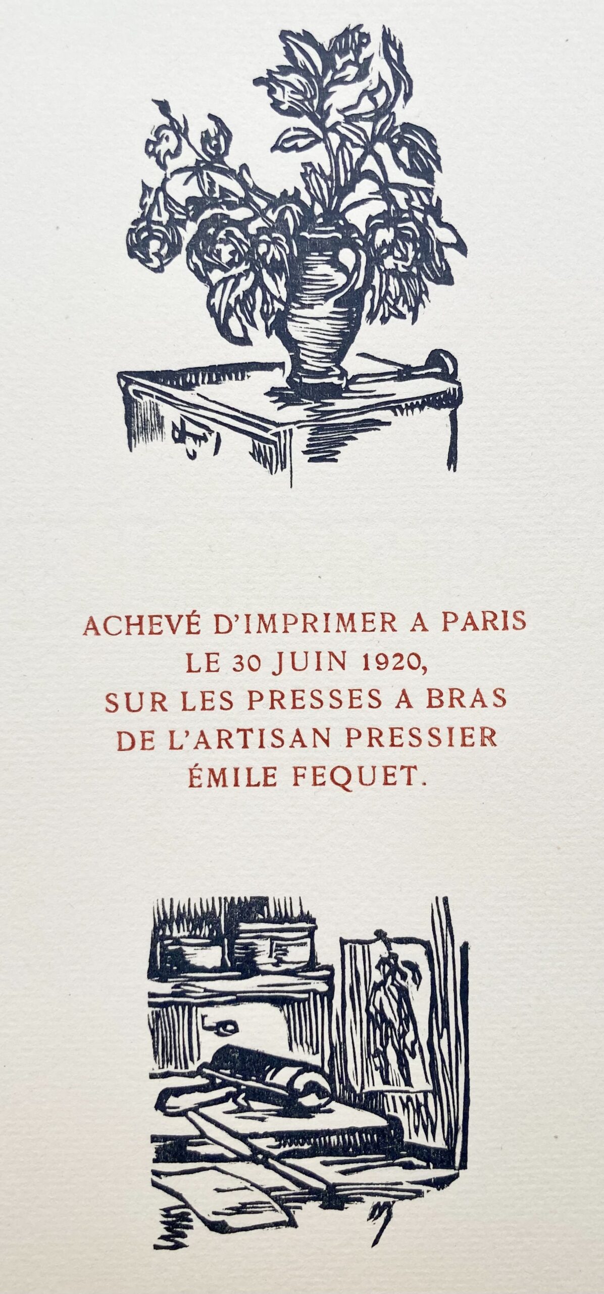 Bernard NAUDIN - "Six bois composés et gravés au canif par Bernard Naudin", 1920