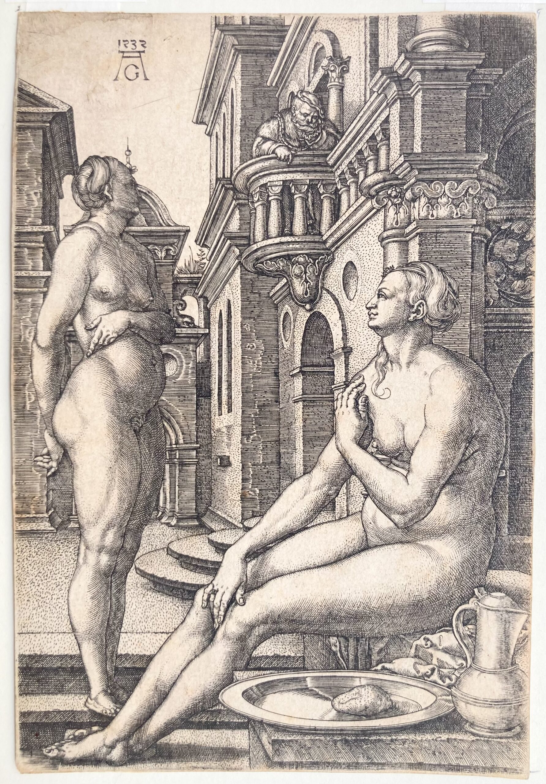 Heinrich ALDEGREVER - Bathsheba at the bath, 1532