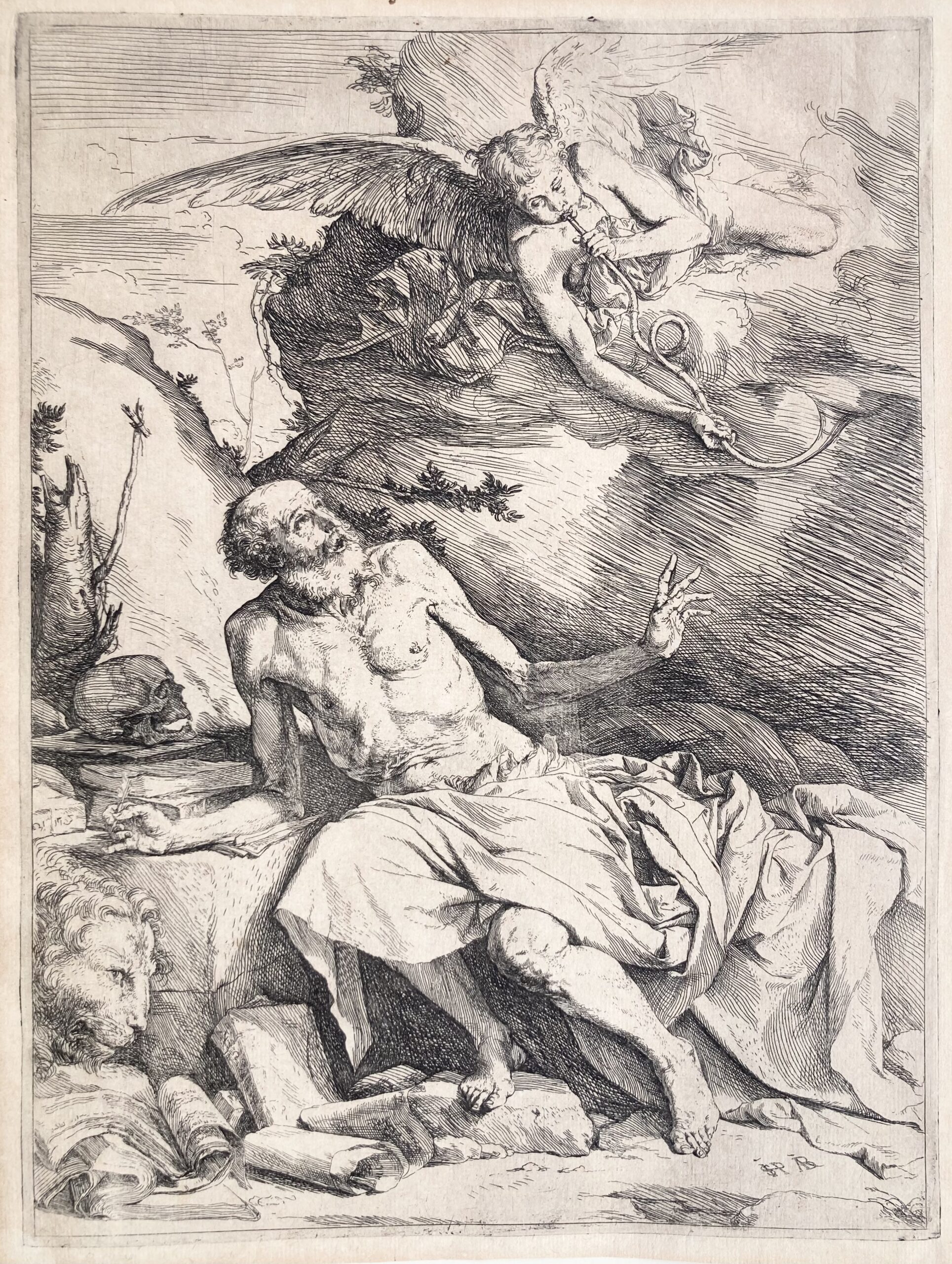 Jusepe de RIBERA - Saint Jerome hearing the trumpet of the Last Judment, ca 1621-22