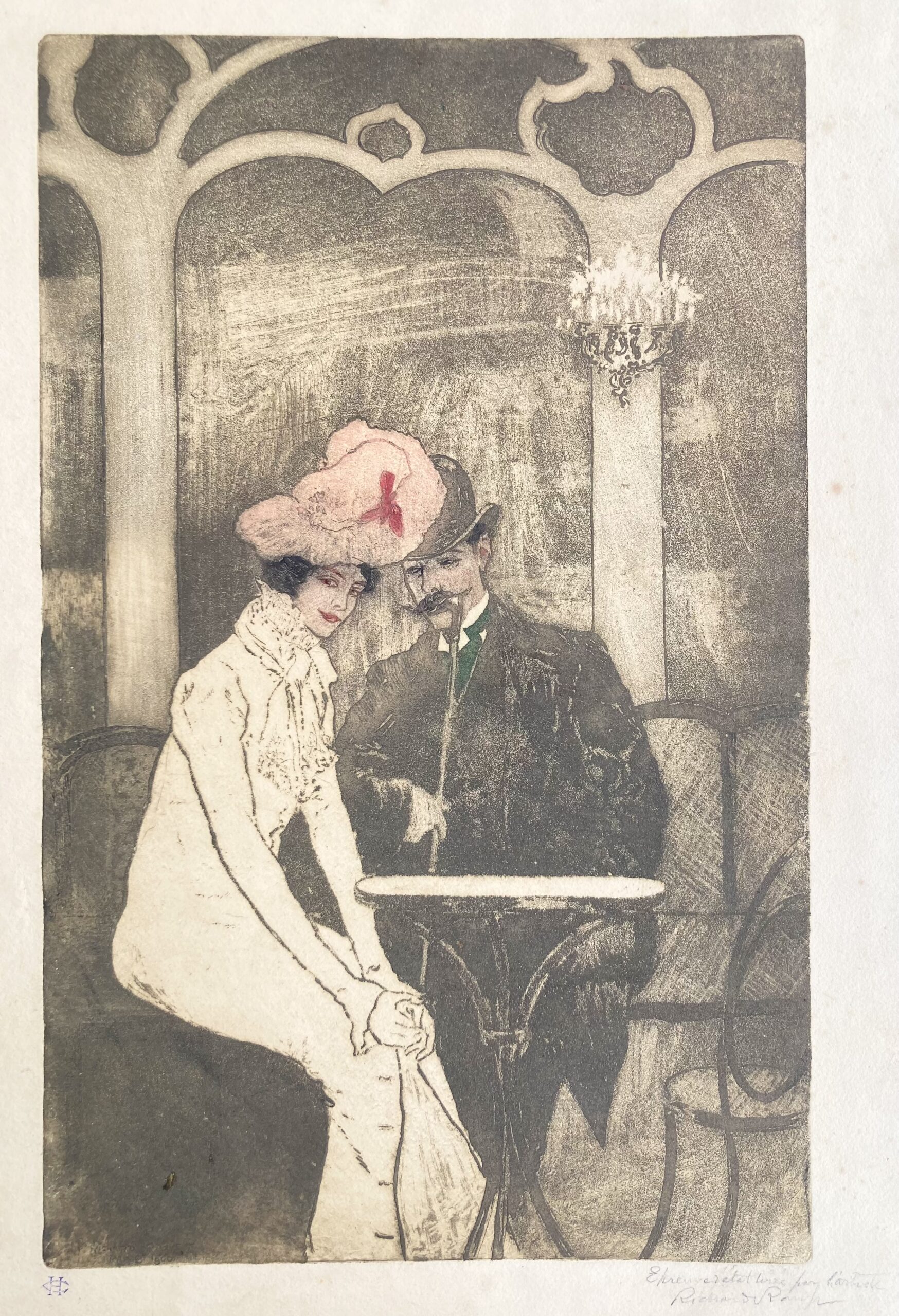 Richard RANFT - Flirt aux Folies Bergères, ca 1900