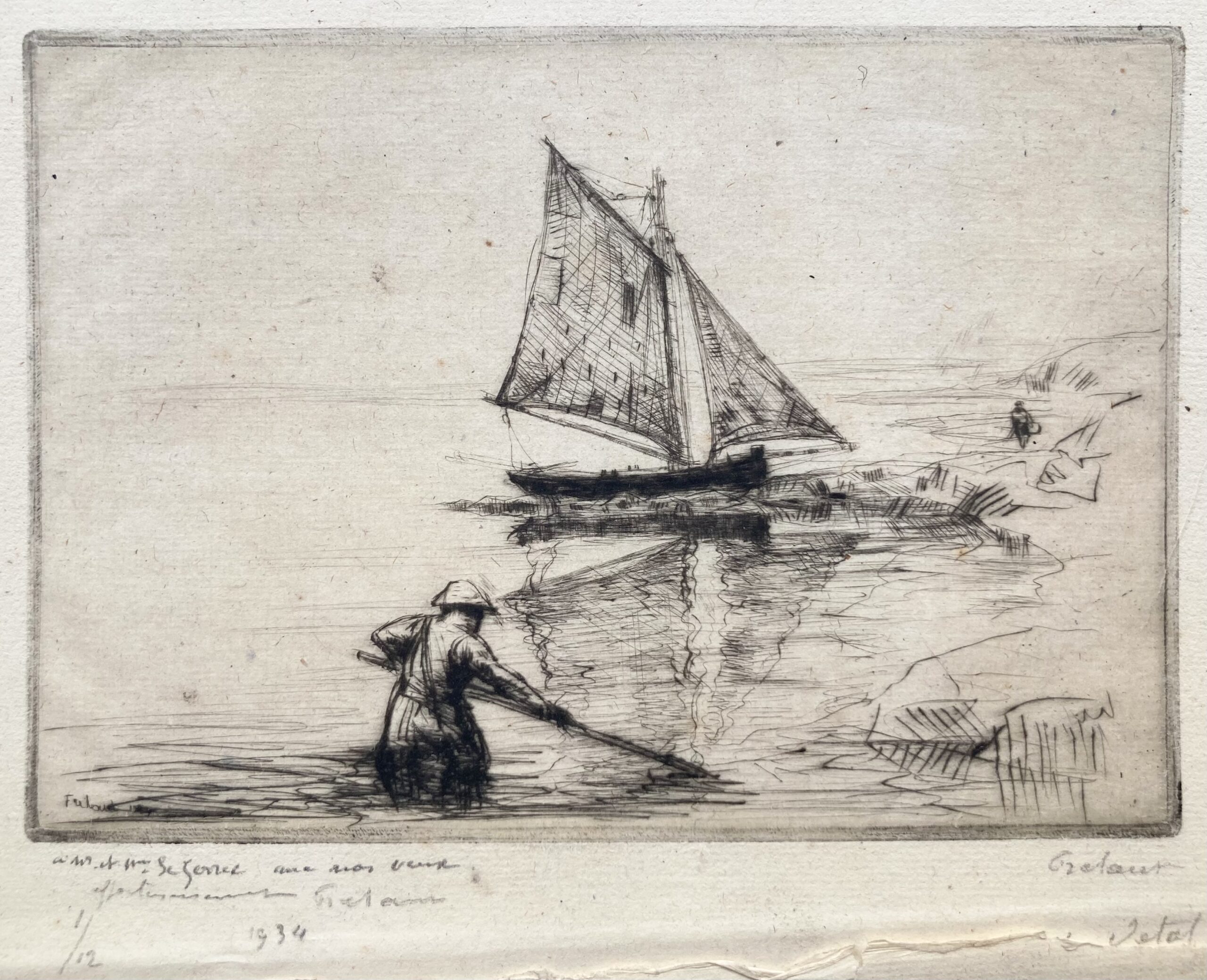 Jean FRÉLAUT - Pêche aux crevettes, 1933