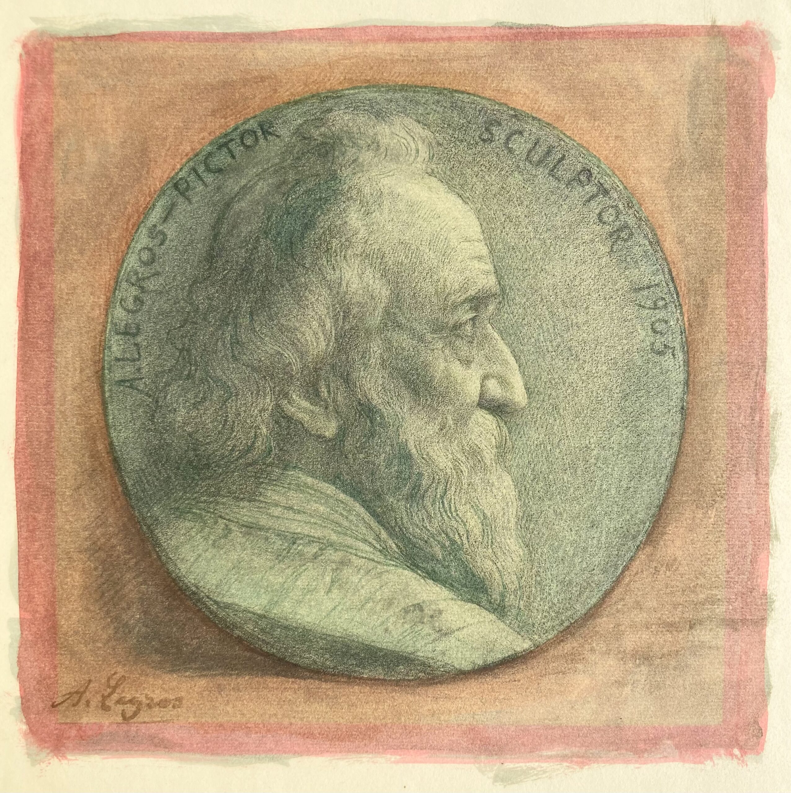 Alphonse LEGROS - Autoportrait (Médaillon I), 1905