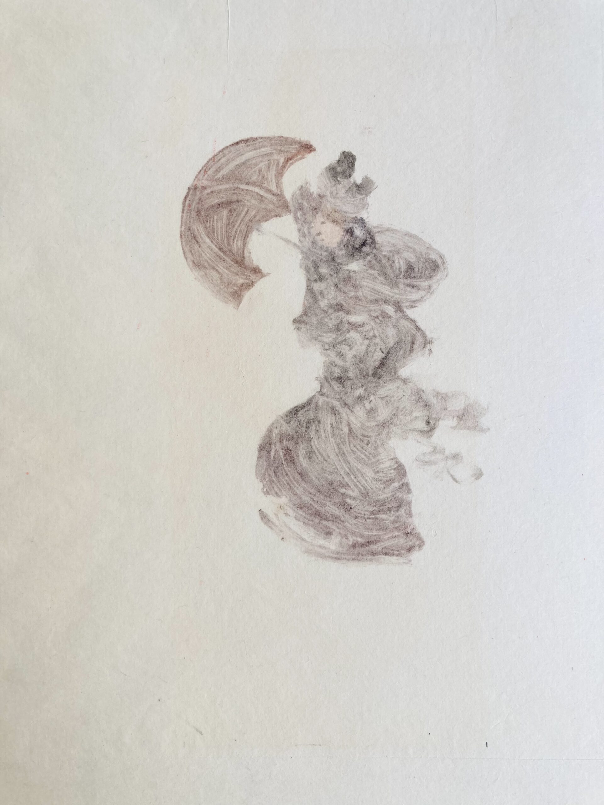 Maurice Brazil PRENDERGAST - Young woman with a parasol, ca 1891 - 1894