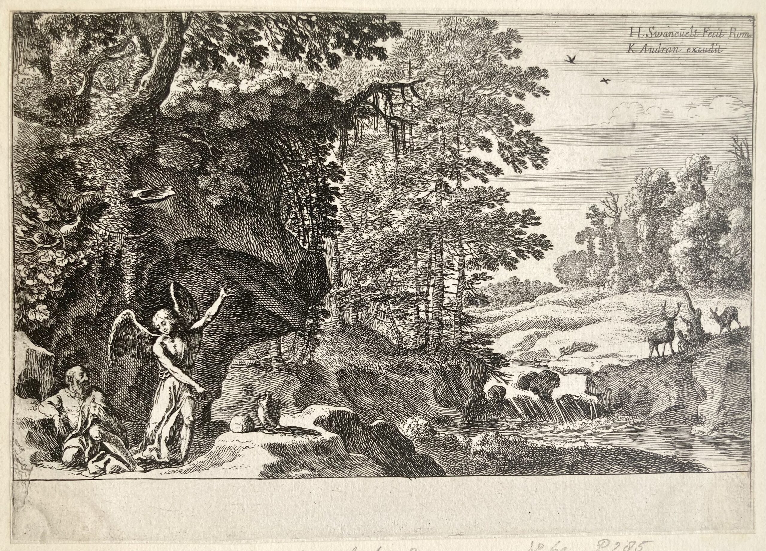 Herman van SWANEVELT - Élie dans le désert, ca 1630