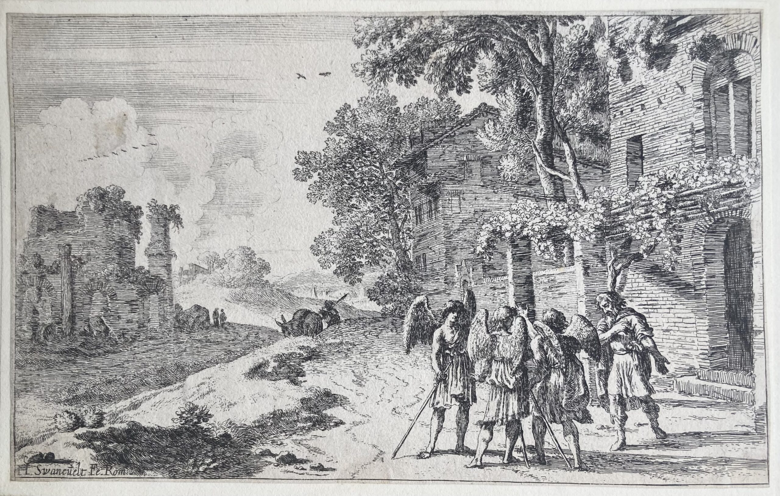Herman van SWANEVELT - Abraham et les trois anges, ca 1630